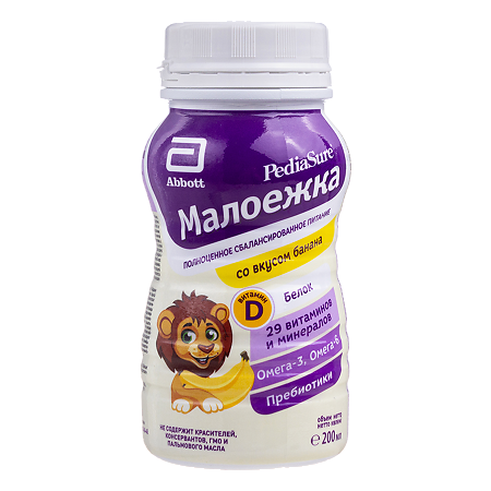 Pediasure Малоежка детский вкус банана флакон 200 мл 1 шт