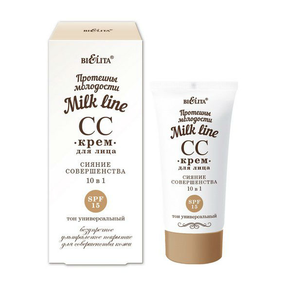 Изображение товара Белита Milk СС-Крем 10 в 1 SPF 15 для лица с уходом и макияжем 30 мл Изображение товара Белита Milk СС-Крем 10 в 1 SPF 15 для лица с уходом и макияжем 30 мл