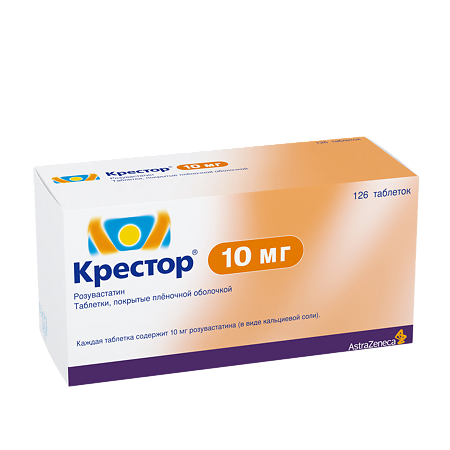 Крестор таблетки покрыт.плен.об. 10 мг 126 шт