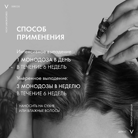 Vichy Dercos Aminexil Intensiv 5 Средство против выпадения волос для мужчин ампулы 21 шт