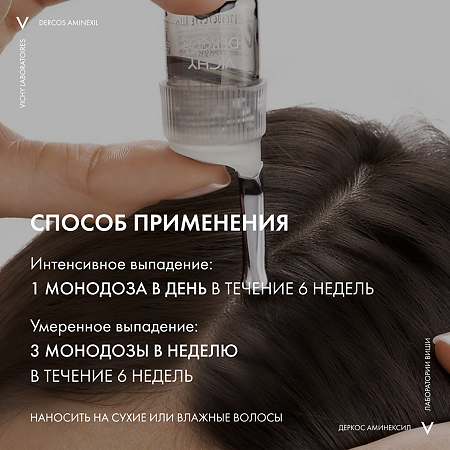 Vichy Dercos Aminexil Intensiv 5 cредство против выпадения волос для женщин ампулы 21 шт