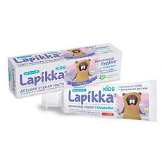 Купить Lapikka Kids Зубная паста Молочный пудинг с кальцием 45 г 1 шт цена