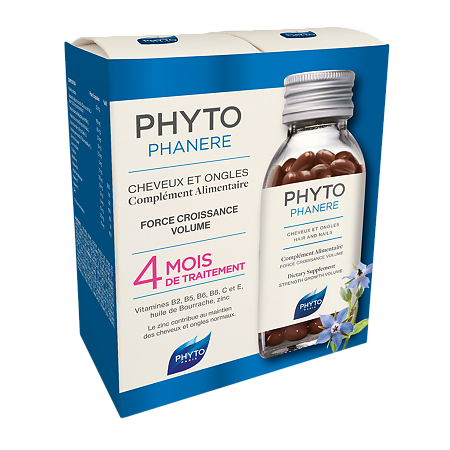 Phyto Phytophanere Средство для укрепления волос и ногтей капсулы массой 357 мг 2 х 120 шт