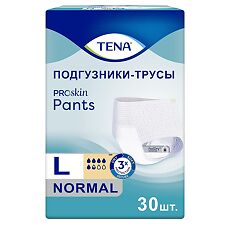 Купить Tena Pants Normal подгузники для взрослых (трусы) р.L (100-135 см) 30 шт цена