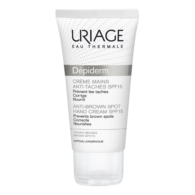 Uriage depiderm. Урьяж депидерм СПФ 50. Урьяж крем для рук 50мл. Uriage СПФ. Uriage SPF 50 для лица.