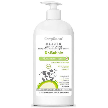 Compliment Dr. Bubble крем-мыло для купания Молочная страна 400 мл 1 шт