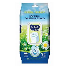 Купить Aura Влажная туалетная бумага 72 шт цена