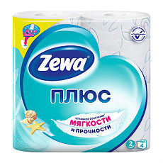 Изображение товара Бумага туалетная Zewa Плюс двухслойная с ароматом океанической свежести 4 шт