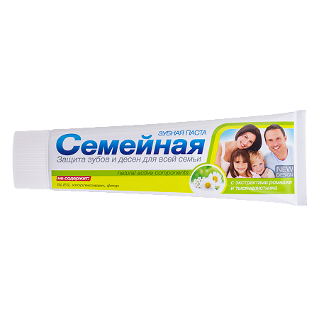 Зубная паста Семейная ромашка-тысячелистник 130 г 1 шт