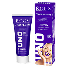 Купить R.O.C.S. Uno Whitening Зубная паста отбеливающая 74 г 1 шт цена