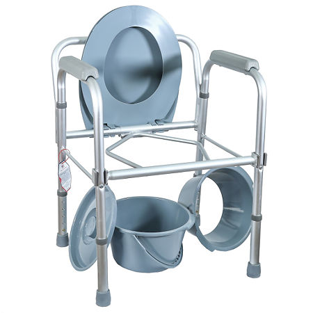 Кресло-туалет Amrus AMCB6808 облегченное со спинкой регулируемое по высоте 1 шт