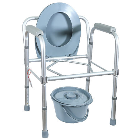 Кресло-туалет Amrus AMCB6808 облегченное со спинкой регулируемое по высоте 1 шт