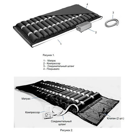 Матрас противопролежневый мт 302 с компрессором