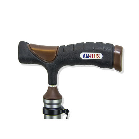 Трость Amrus AMСС33 инвалидная телескопическая металлическая с УПС и ортопедической рукояткой, 1 шт
