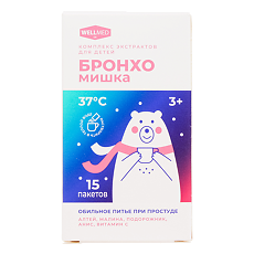 Купить Бронхомишка комплекс экстрактов для детей порошок в пакетах по 1,47 г 15 шт цена