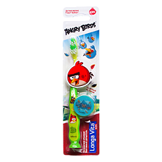 Купить Longa Vita Зубная щетка Angry Birds с защитным колпачком арт. AB-1 1 шт цена