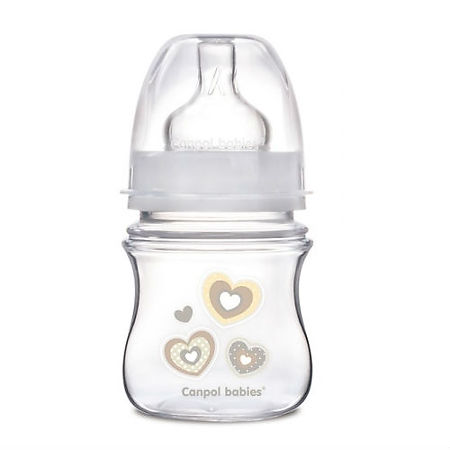 Canpol Бутылочка PP EasyStart с широким горлышком антиколиковая 0+ Newborn baby белая, 120 мл 1 шт