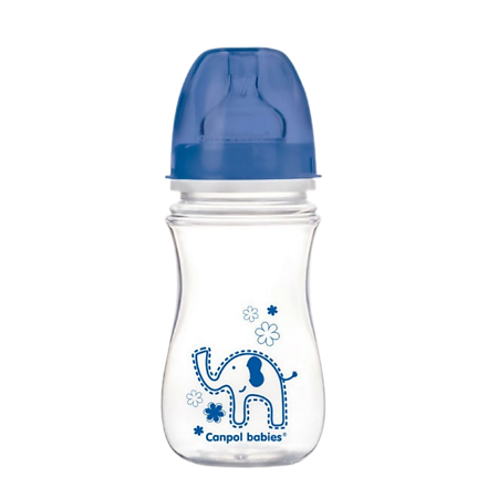 Canpol Бутылочка PP EasyStart с широким горлышком антиколиковая 3+ Colourful animals 240 мл 1 шт