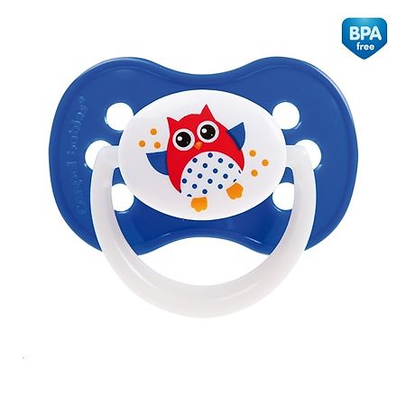 Canpol Пустышка симметричная силиконовая 18 + Owl 1 шт