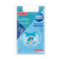 Купить Canpol Пустышка симметричная силиконовая 6-18 Owl 1 шт цена