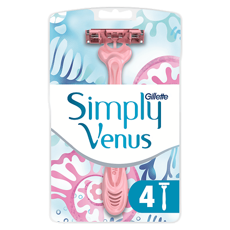 Gillette Venus 3 Simply станки женские одноразовые 4 шт