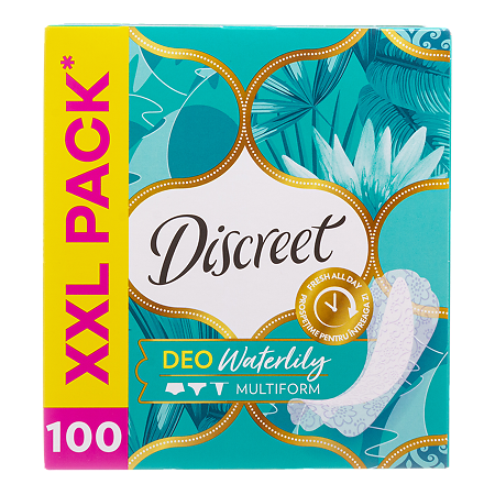 Discreet Прокладки Deo Водная лилия мультиформа ежедневные 100 шт