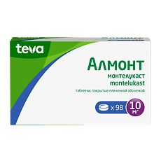 Купить Алмонт таблетки покрыт.плен.об. 10 мг 98 шт цена