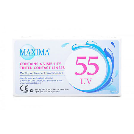 Контактные линзы Maxima 55 UV 6 шт /-4.75/8.6/14.2 на месяц asph