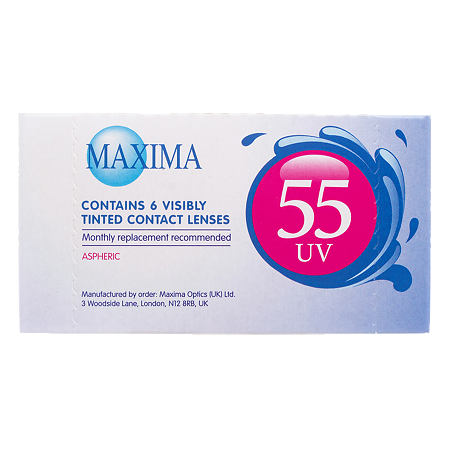Контактные линзы Maxima 55 UV 6 шт /-5.50/8.6/14.2 на месяц asph