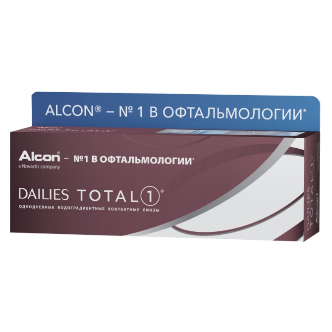 Изображение товара Контактные линзы Dailies Total 1 однодневные -7.50/8.5, 30 шт Изображение товара Контактные линзы Dailies Total 1 однодневные -7.50/8.5, 30 шт
