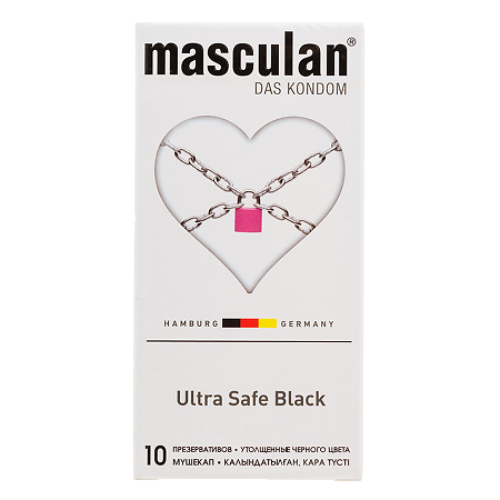 Презервативы Masculan Ultra Safe Black ультрапрочные 10 шт