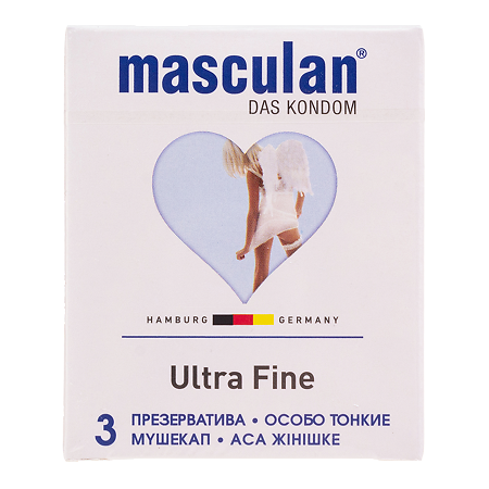 Презервативы Masculan Ultra Fine особо тонкие с обильной смазкой 3 шт