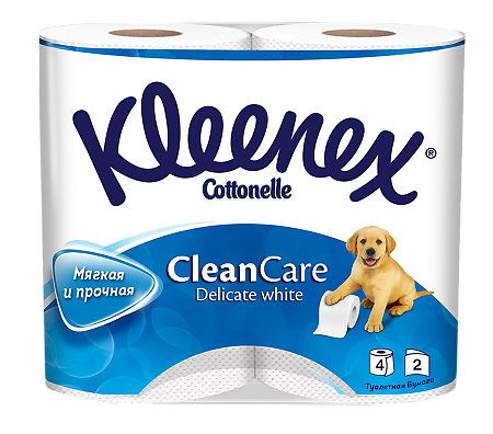 Kleenex Бумага туалетная Delicate White 2-х слойная белая 4 шт
