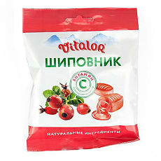Купить Виталор леденцовая карамель массой 3,8 г с витамином С со вкусом Шиповника 60 г 1 шт цена