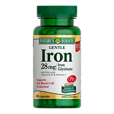 Изображение товара Nature's Bounty Легкодоступное железо 28 мг / Gentle Iron 28 mg Capsules капсулы массой 546 мг 90 шт