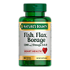 Nature's Bounty Fish Flax Borage,Omega-3/Рыбий жир, масло огуречника и льна с Омега 3-6-9 1200 мг капсулы массой 1786 мг 60 шт