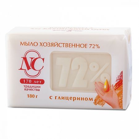 Невская косметика Мыло хозяйственное 72% с глицерином 185 г 1 шт