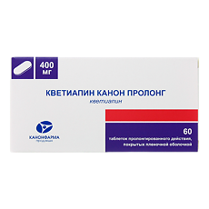 Купить Кветиапин Канон Пролонг таблетки пролонг действия покрыт.плен.об. 400 мг 60 шт цена