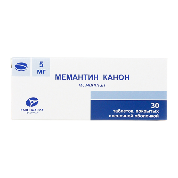 Мемантин Канон, таблетки покрыт.плен.об. 5 мг 30 шт - , цена и .