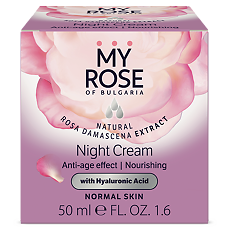 Купить My Rose of Bulgaria Ночной крем для лица против морщин Anti-age effect 50 мл 1 шт цена
