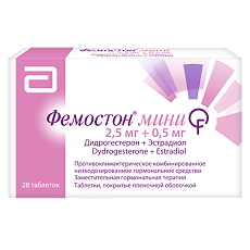Изображение товара Фемостон мини таблетки покрыт.плен.об. 2.5 мг+0.5 мг 28 шт
