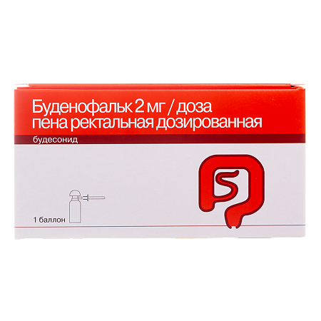 Изображение товара Буденофальк пена ректальная 2 мг/доза 14 доз для лечения язвенного колита