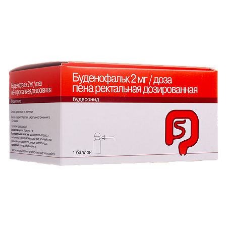 Буденофальк пена ректальная дозированная баллон 2 мг/доза 14 доз 1 шт