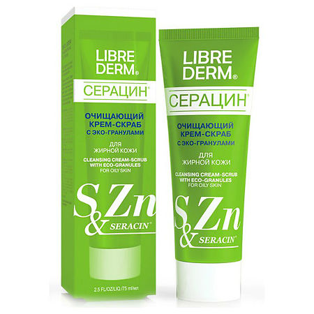 Изображение товара Либридерм (Librederm) Seracin Крем-скраб очищающий с эко-гранулами 75 мл 1 шт