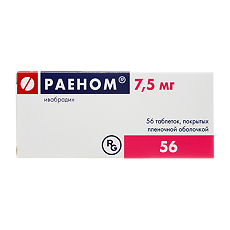 Купить Раеном таблетки покрыт.плен.об. 7,5 мг 56 шт цена