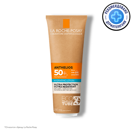 La Roche-Posay Anthelios Молочко увлажняющее в эко-тубе для лица и тела SPF50+/PPD30 250 мл 1 шт