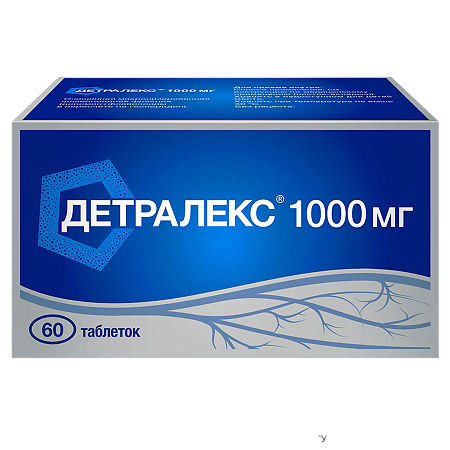 Изображение товара Детралекс 1000 мг таблетки по 10 шт для лечения вен и геморроя
