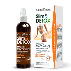 Купить Compliment Slim & Detox Масло массажное разогревающее 200 мл 1 шт цена