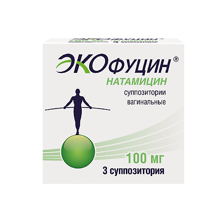 Изображение товара Экофуцин суппозитории вагинальные 100 мг 3 шт - противогрибковое средство от Candida