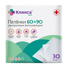 Купить Пеленки Клинса впитывающие для взрослых 60х90 30 шт цена